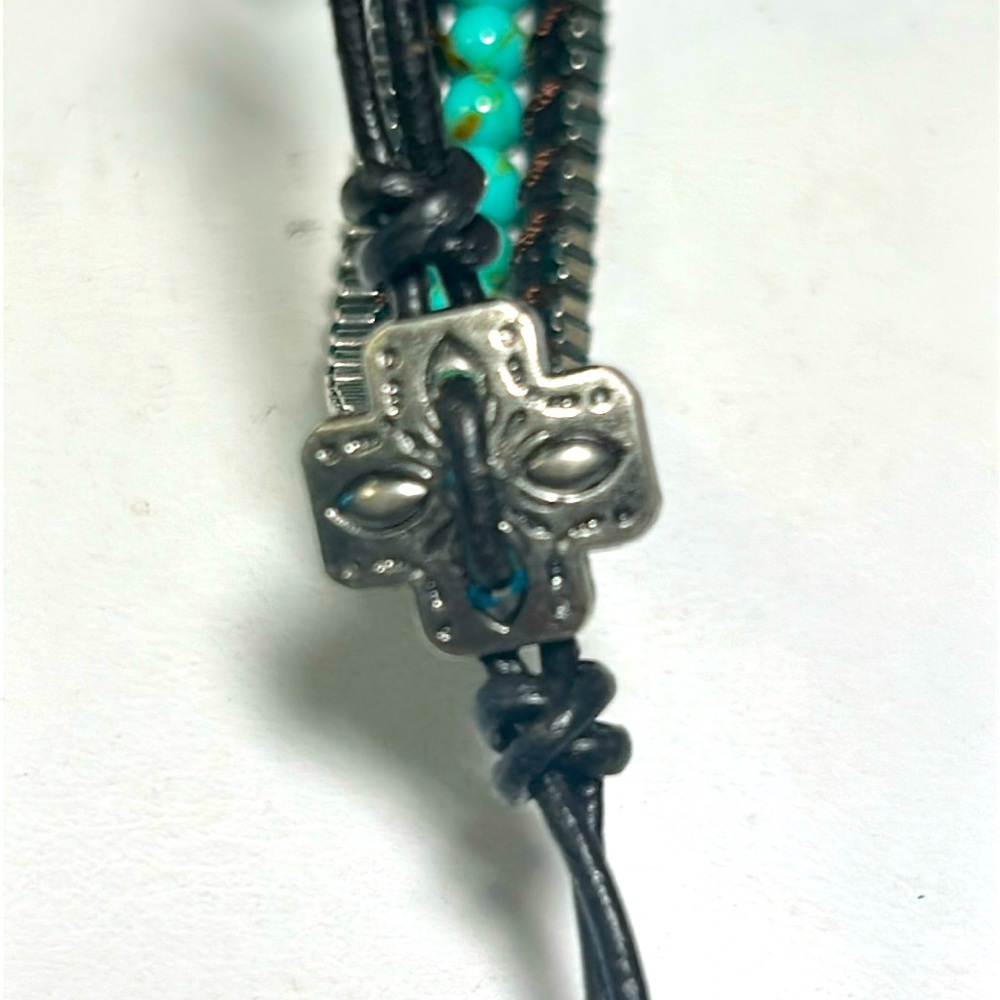 🌟Silver & Turquoise Sassparilla Wrap Bracelet🌟 - Picture 9 of 11